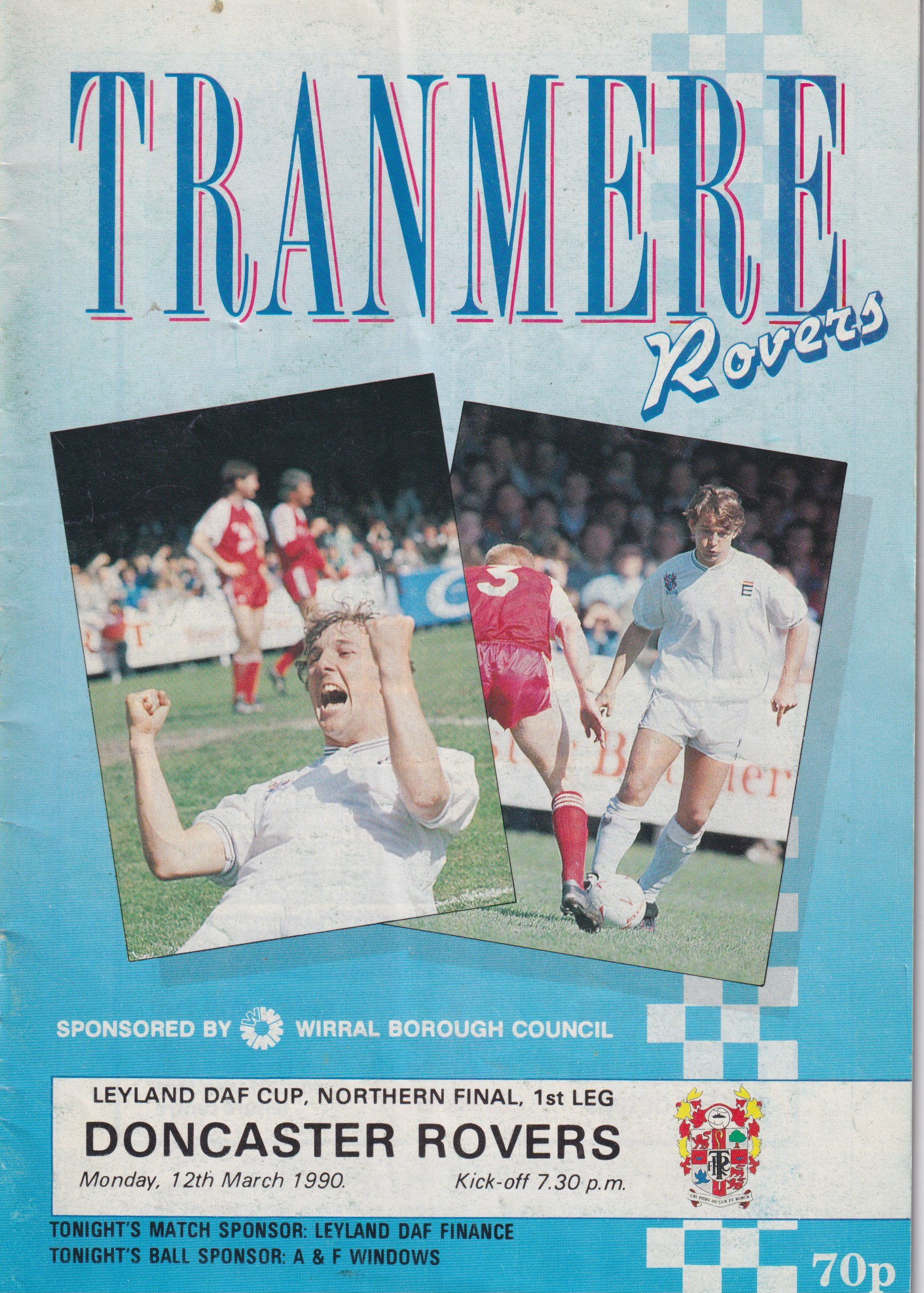 Tranmere Rovers v Doncaster Rovers match programme